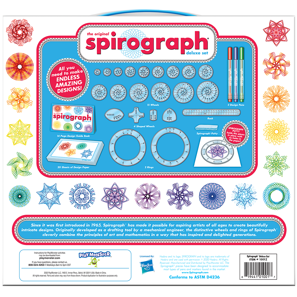 Gobesty Spirograph, Spirograph Deluxe Set con 28 Accessori, Design