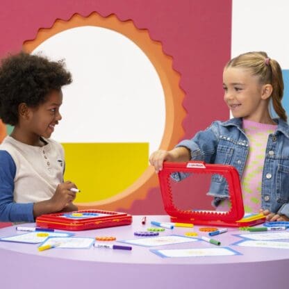 Kids drawing with Spirograph Jr.