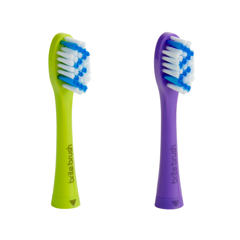 Green Anti-Slip Frosted Handle for Baby Training MDB 3D Baby Toothbrush with Spining Brushhead 