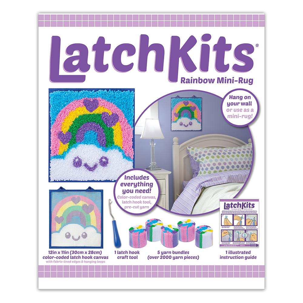 LatchKits® Smiling Rainbow Latch Hook Kit