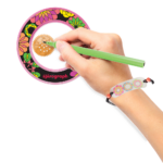 Spirograph Shrink Charms hand with wheel and gears