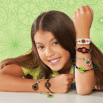 Spirograph Shrink Charms girl wearing designed charm bracelets